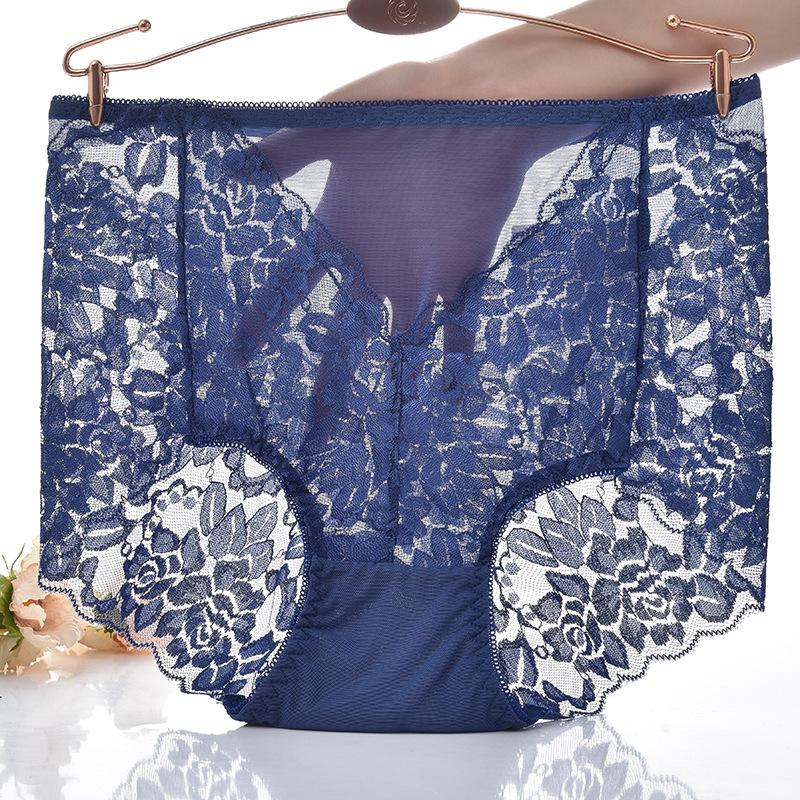 Сексуальные женские кружевные трусы со средней талией, сексуальные удобные хлопковые дышащие бесшовные женские трусы с промежностью