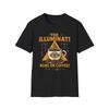 Унисекс футболка Illuminati Coffee Softstyle, Смешная футболка с принтом, Подарок для любителя кофе
