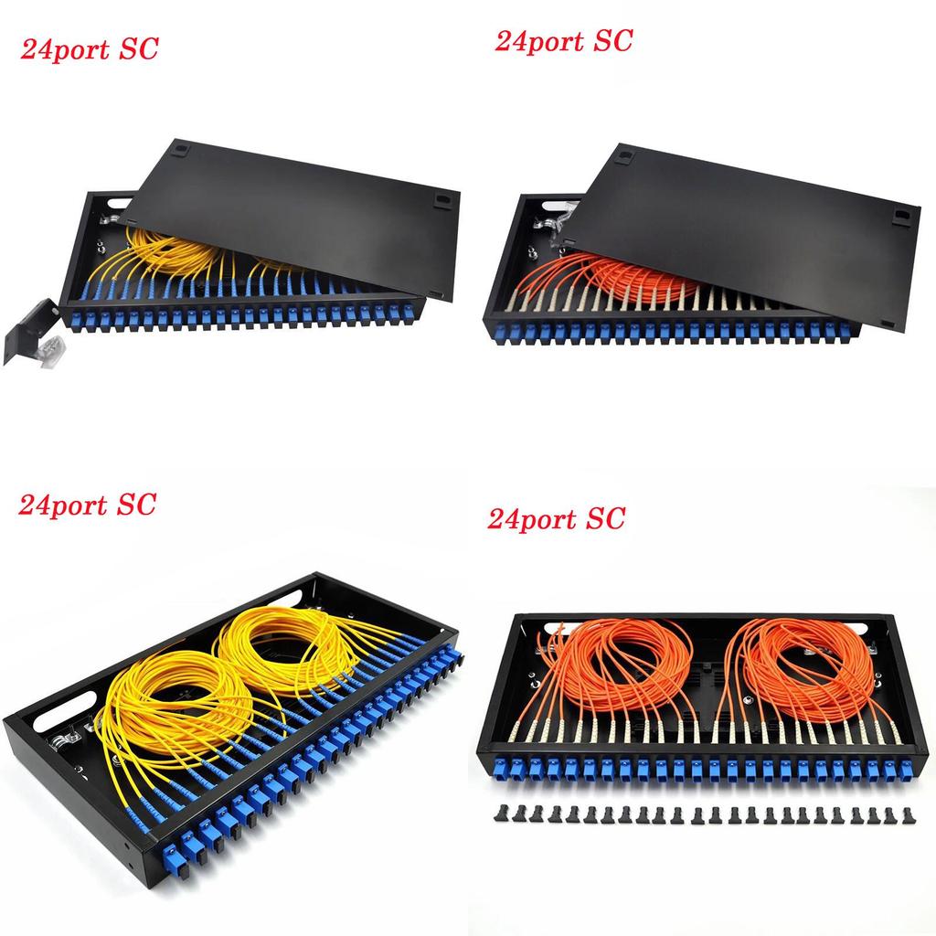 24-портовая волоконно-оптическая патч-панель с адаптерами-пигтейлами SC для улучшенных решений подключения