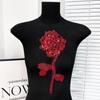 2PCS Handmade Sequin Rose Appliques Flower Clothing Applique Delicate Clothing Patches  Women