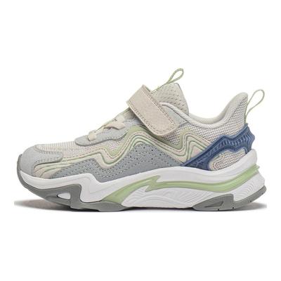 Кроссовки Li Ning Kids Sports Trend Low Top для бега, детские кроссовки серо-белого цвета YKNU010-1