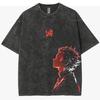 Streetwear Demon Slayer Vintage Washed Graphic TShirt Men Women Cotton Short Sleeve Anime Graphic Tee Casual Tops Yk Tee Shirt