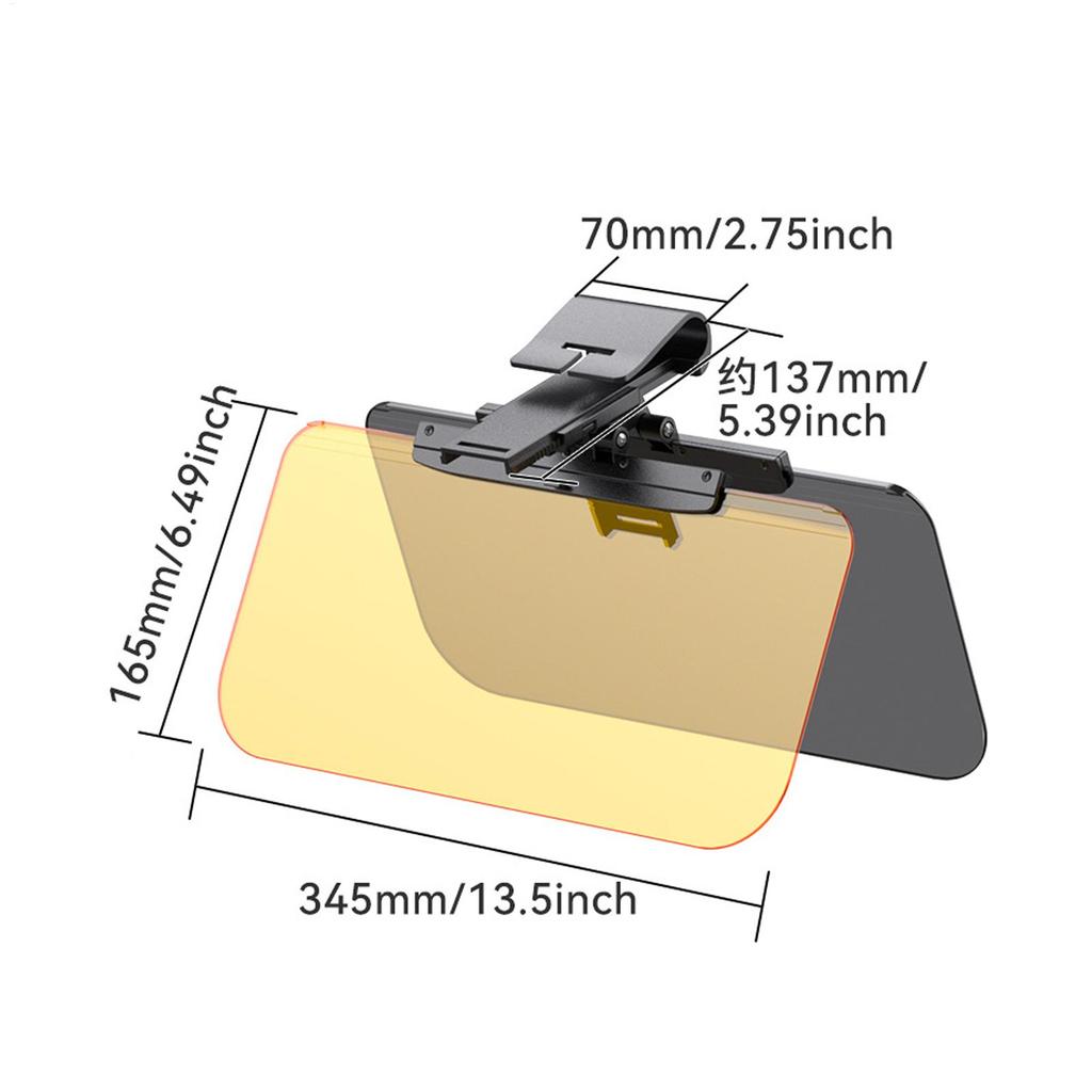 Козырек для автомобиля Расширение солнцезащитного козырька автомобиля Солнцезащитные очки Щиток Зеркало для безопасного вождения Днем и ночью Лобовое стекло Внедорожник Грузовик