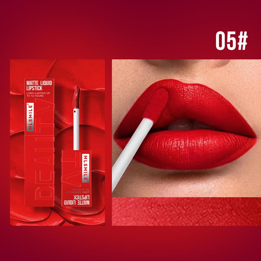 MLSMILE Чашка с антипригарным покрытием Lip Glaze Matte Liquid Matte Lipstick Стойкий невыцветающий жидкий блеск для губ