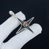 Серебряный кулон с драгоценным камнем Orange Spiny Oyster из серебра 925 пробы — дизайн в виде звезды ручной работы, повседневные украшения, кулон с уникальным дизайном