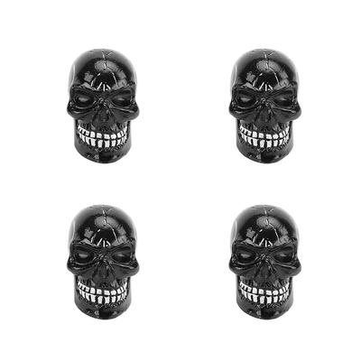 Крышки клапанов шин Skull, универсальные устойчивые к эрозии колпачки воздушных клапанов колес для автомобилей, грузовиков, мотоциклов