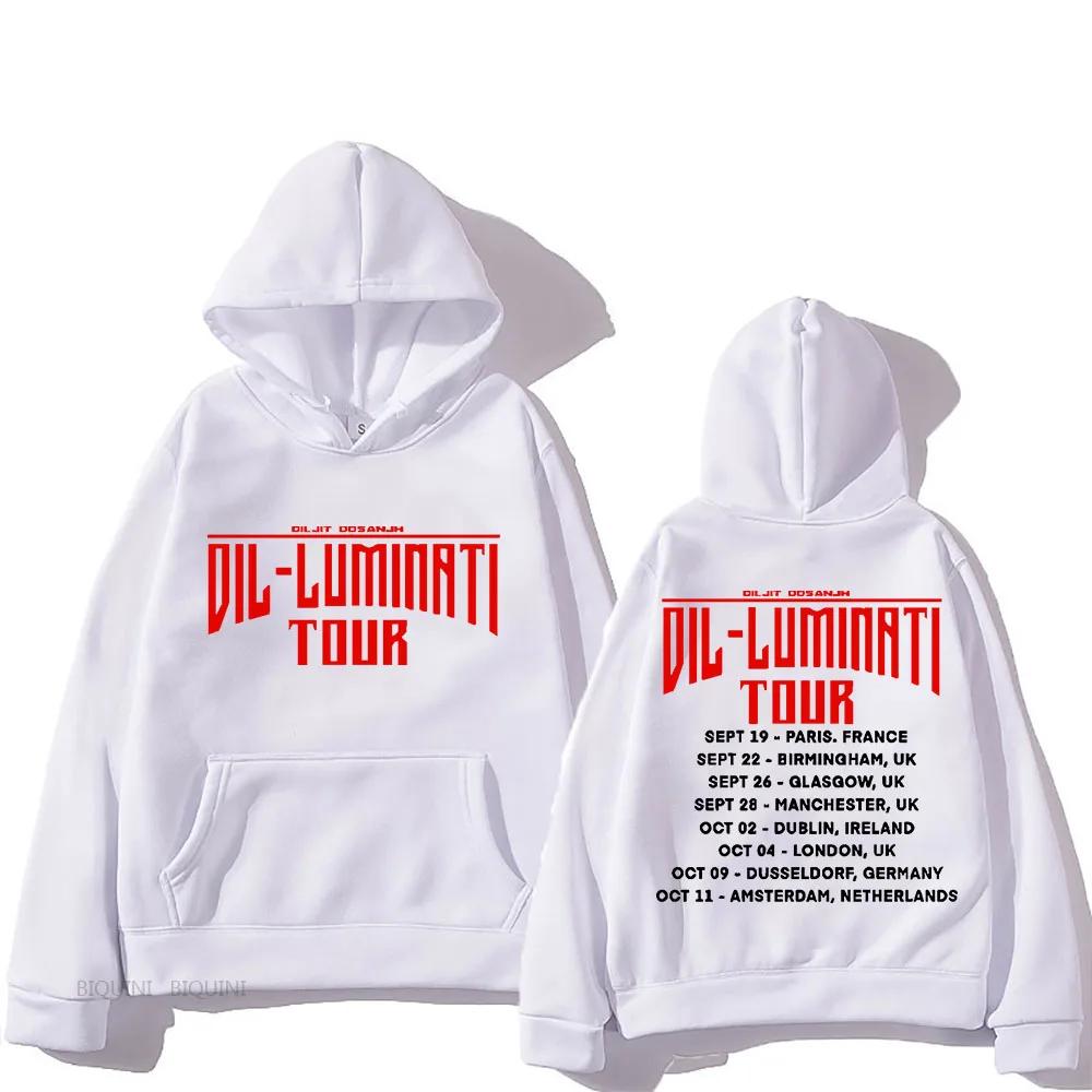 Толстовка Dil-Luminati Tour Длинорукавная Хип-хоп Повседневная Толстовка с Капюшоном Флисовая Одежда Готика