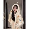 Danmo Dot Robe для женщин, ночная рубашка, зимняя ночная одежда, теплая флисовая пижама, цельная ночная рубашка с капюшоном и длинными рукавами, домашняя одежда