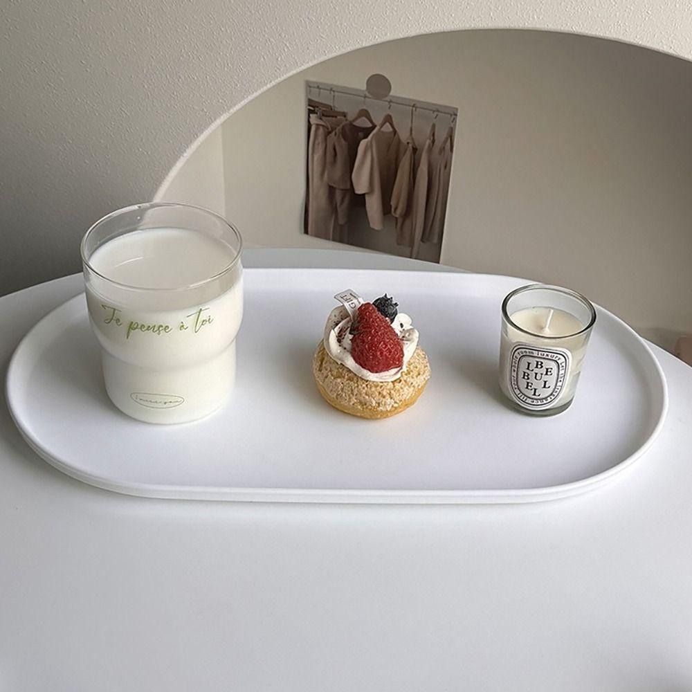 1Pcs Stackable Dessert Tray Smooth Edge Food Serving Tray New Fruit Plate for Home Kitchen