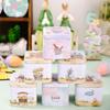 Square Shape Easter Gifts Box Iron Material Rabbit Tin Storage Box  Party Decorations