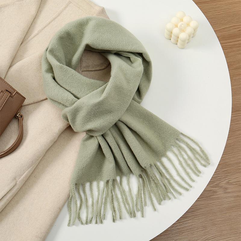 Solid Color Women Imitation Cashmere Winter Warm Scarf Shawls Thick Neckerchief Foulard Echarpe Wrap Designer Unisex Pashmina