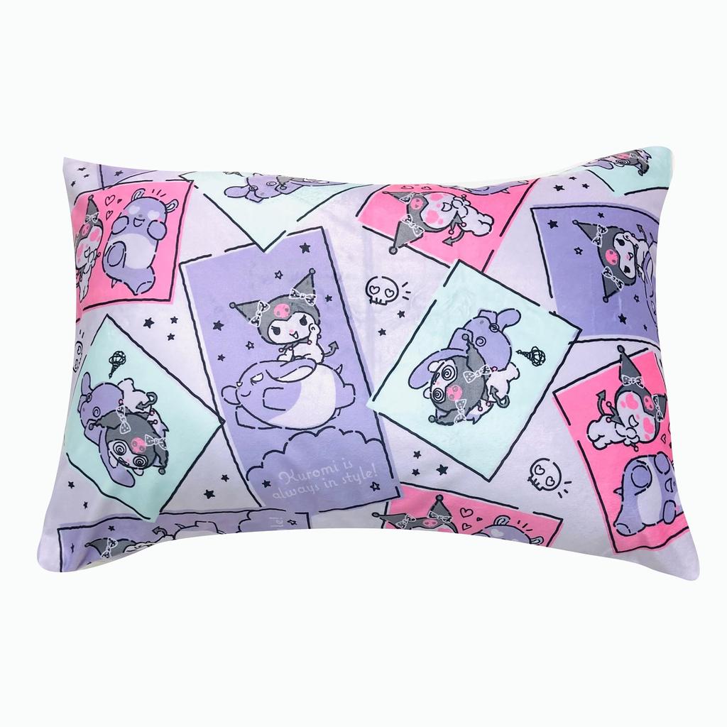 MORIPiLO Sanrio Kuromi Pillowcase and Melting To the Suitable for Both Kids and Cute Plush Sanrio Kuromi Morishita Pillows (Smooth Touch) 43x63cm,