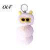 Stuffed Caterpillar Pendant Plush Sunglasses Keychain, Keyring for Toy Bags & Car Keys, Decorative Backpack Purse Accessory Soft Keychain