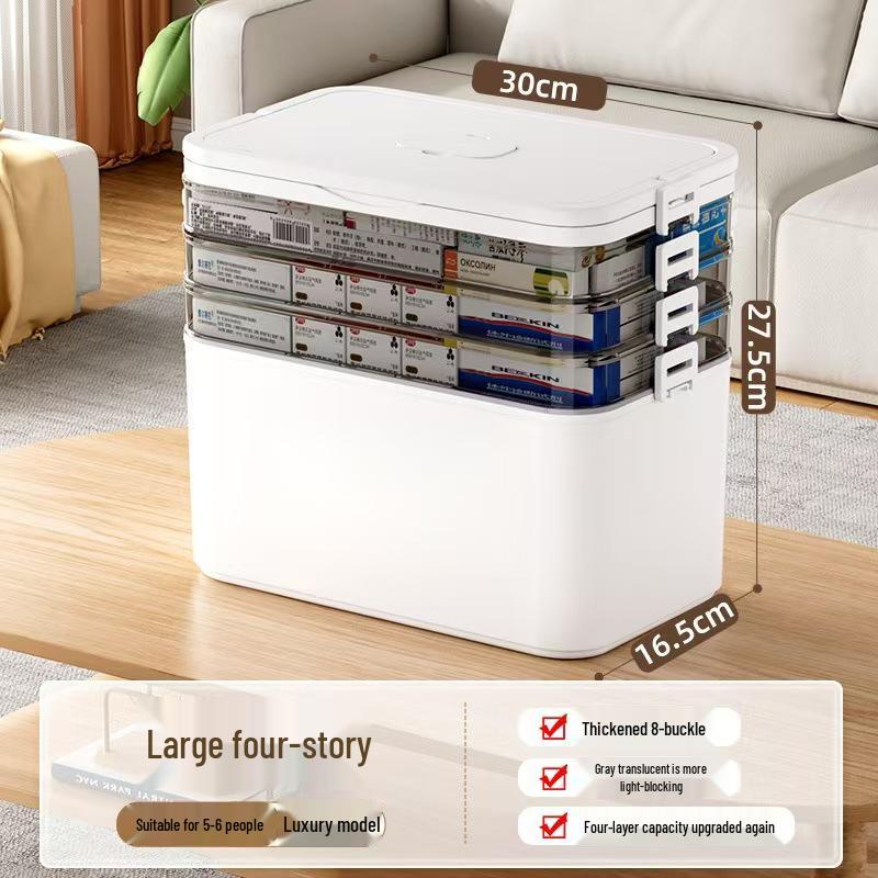 Портативный многослойный ящик для лекарств: Бытовой аварийный набор для хранения первой помощи