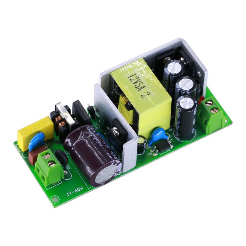 220V to 12V 5A 60W Isolated Switching Power Supply Module: 5V, 24V Output, Constant Voltage Industrial Bare Board