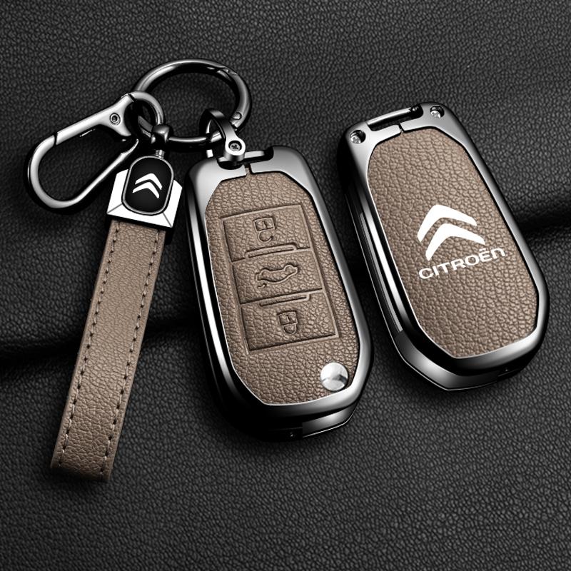 YKFEA1 Zinc Alloy Car Flip Key Case Cover Shell Fob For Citroen C1 C2 C3 C4 C5 C6 VTS Xsara C-Crosser Berlingo Jumpy DS3 DS4 DS5 DS6