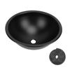 400x160mm Round Sink 304 Stainless Steel with 40mm Drain Bathroom Sink for Boat Caravan RV