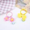 Ins Car Pendant Key Ring Colorful Bag Pendant Accessories Portable Acrylic Flower Key Chain  Women