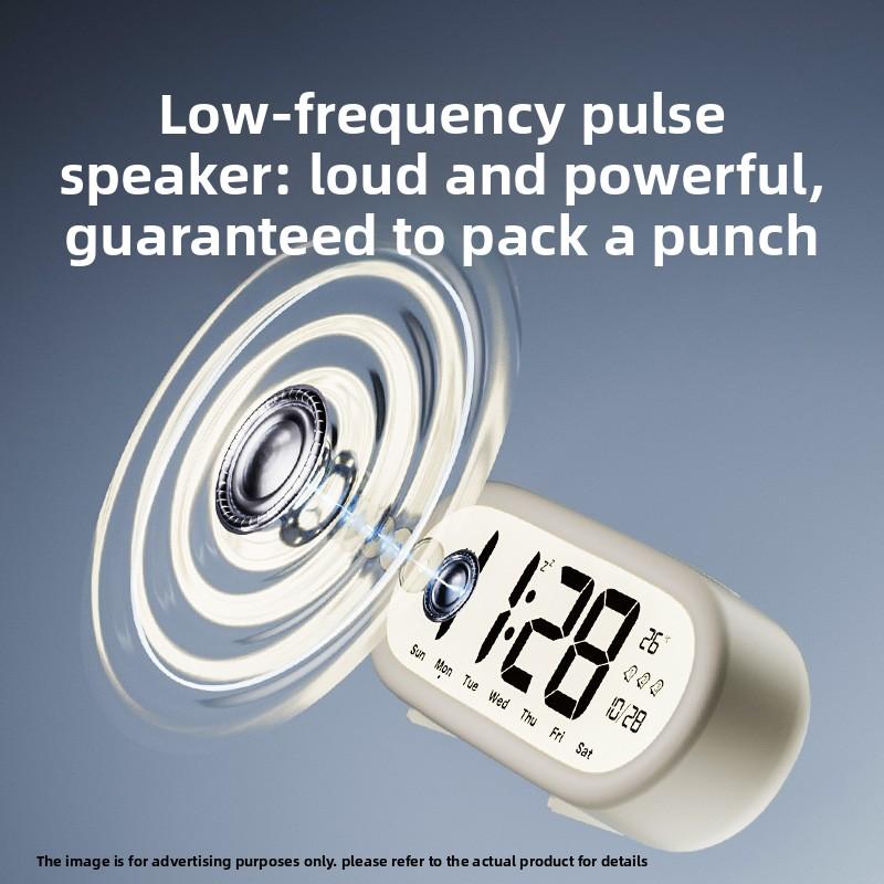 New Super Loud Smart Digital Alarm Clock for Students Kids, Desk Bedroom Learning Clock with Snooze & LED Display