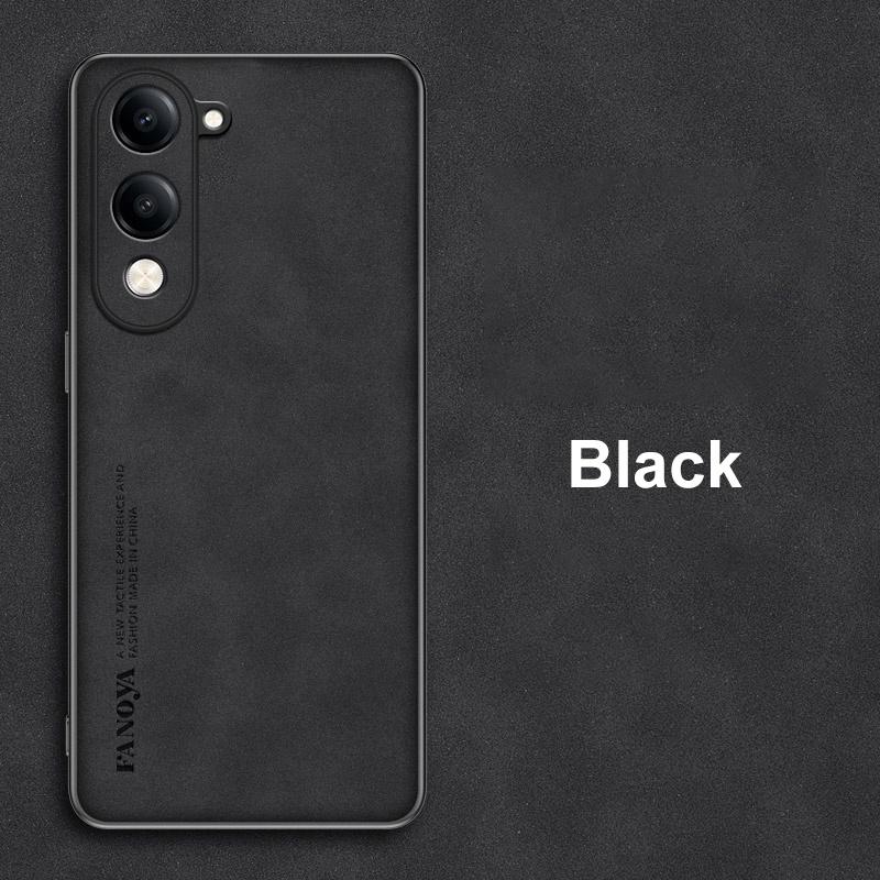 Для Vivo Y04 4G Чехол Роскошный Чехол для телефона из ПУ кожи Для Vivo Y29S 5G Задняя крышка Матовый Силиконовый Ударопрочный Полная защита Коке