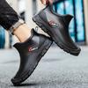Men's Rain Shoes Short Non-slip Waterproof Fashion Rain Boots Fleece Thermal Rubber Shoes Kitchen Work Short Tube Water Shoe Cover Shoes