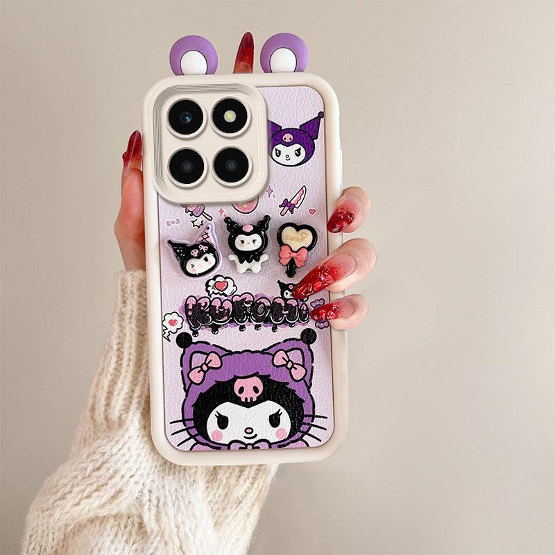 KEYSION Милый чехол с 3D-мультяшным рисунком для HONOR X6b с браслетом, мягкий силиконовый противоударный чехол для телефона Huawei Honor X6b 4G