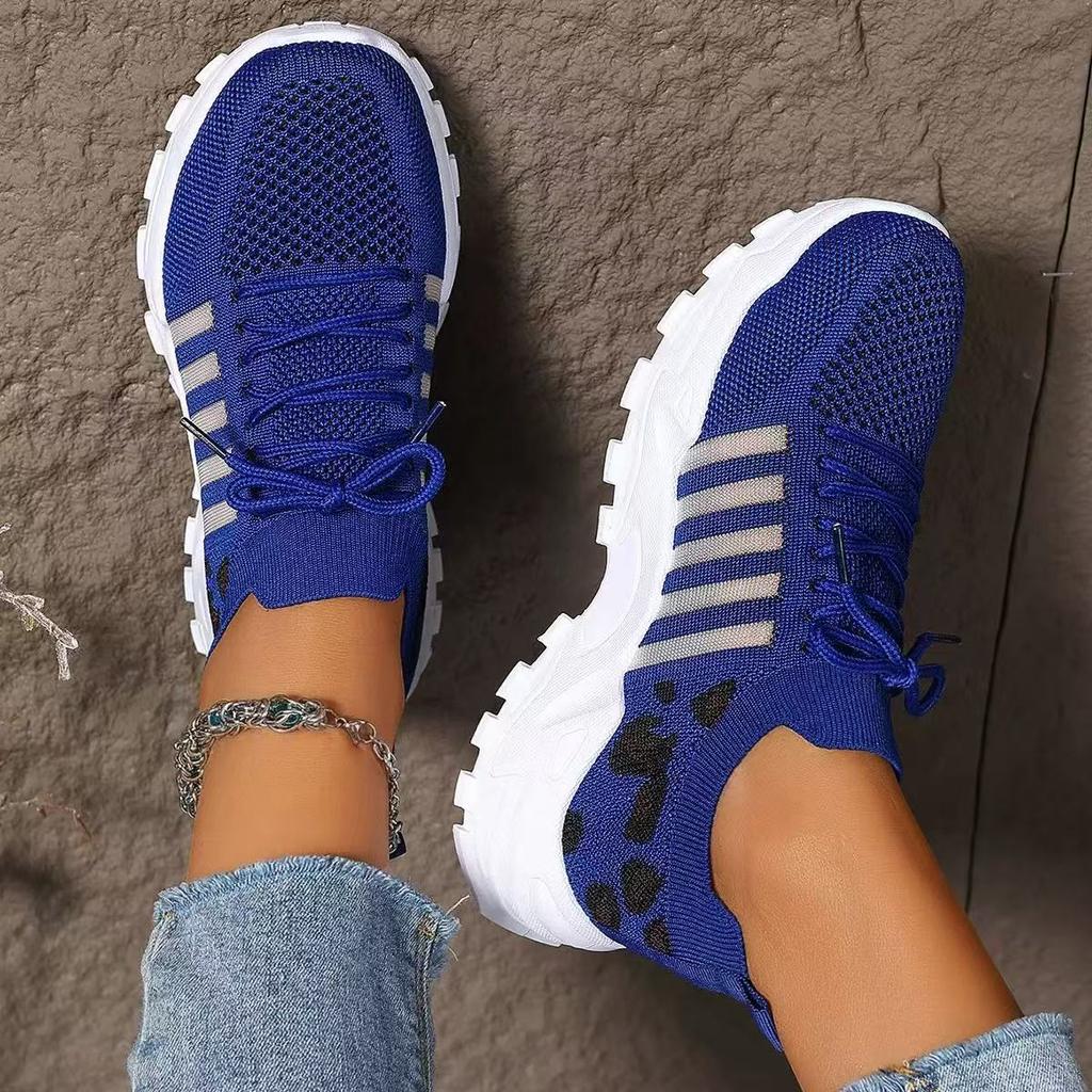 2025 Women's Mesh Knitted Sneakers Summer Designer Breathable Increased Casual Sneakers Lightweight Woman Platform Walking Shoes