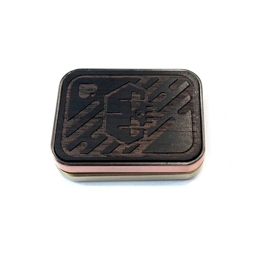 Fidget Slider 3 Layer Padauk Lodestone Push Card Stress Relief Funny Metal Hand Spinner Toy Sensory Toys