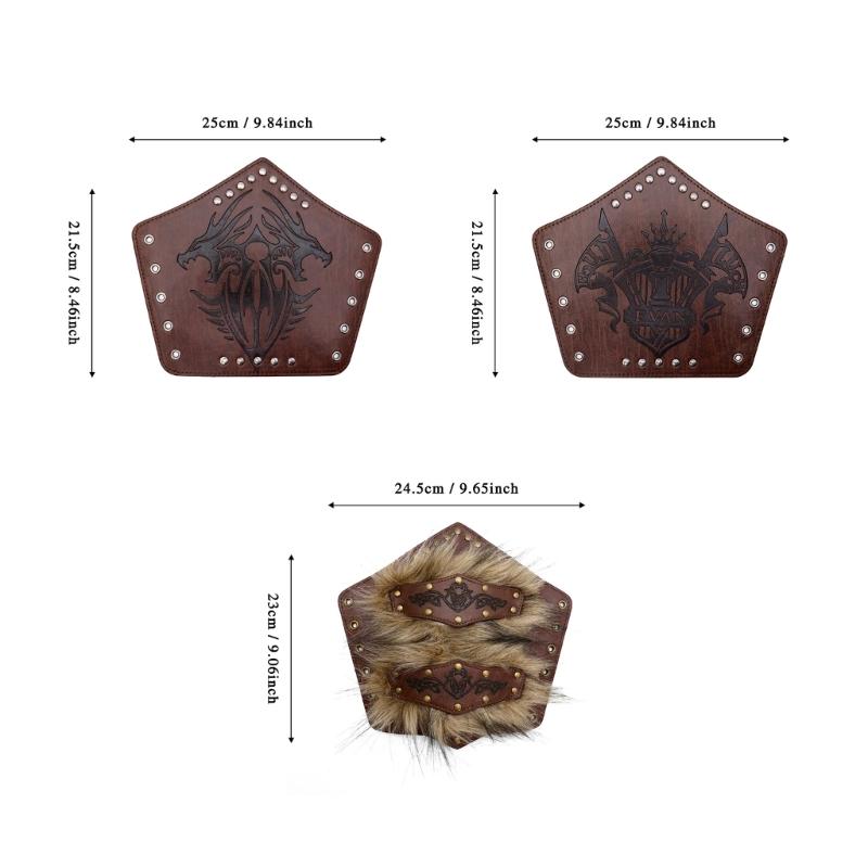 Кожаные наручи для взрослых, кожаные браслеты на предплечья, кожаные наручи-перчатки, браслеты на запястья, средневековые браслеты с пряжками для Хэллоуина, косплея, вечеринки