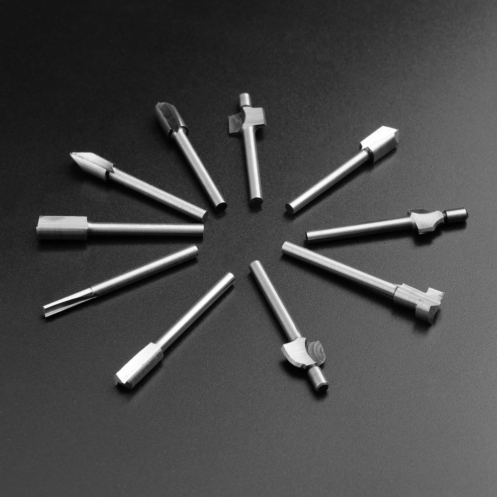 Подходит для электрического торцовочного станка Dremel Rotary Set, 10 шт. 1/8" деревообрабатывающего фрезерного станка для полировки и гравировки