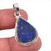 Natural Lapis Lazuli Gemstone 925 Solid Sterling Silver Gift Pendant 1.50" F3m58