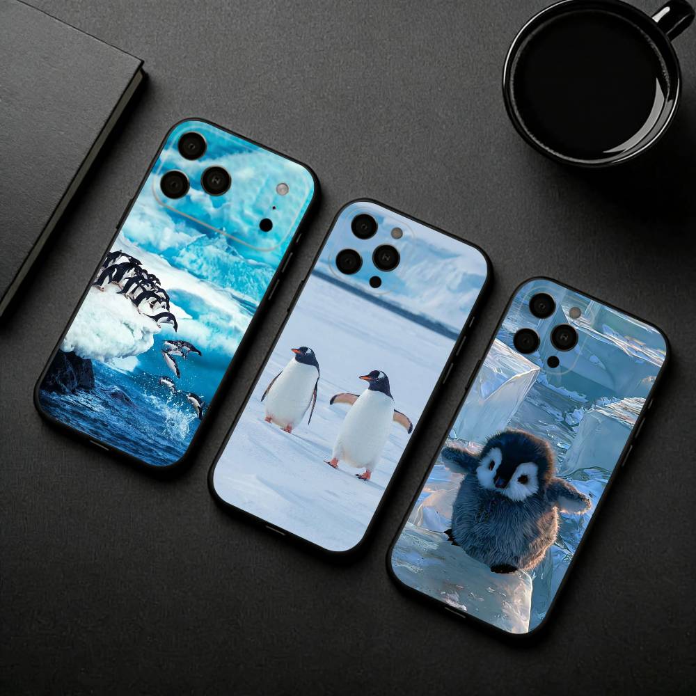 Чехол для телефона Animal P-Pingu Пингвин Для iPhone 17pro,16,15,14,13,12,11 Plus,Pro Max,XS,Мягкий силиконовый черный чехол
