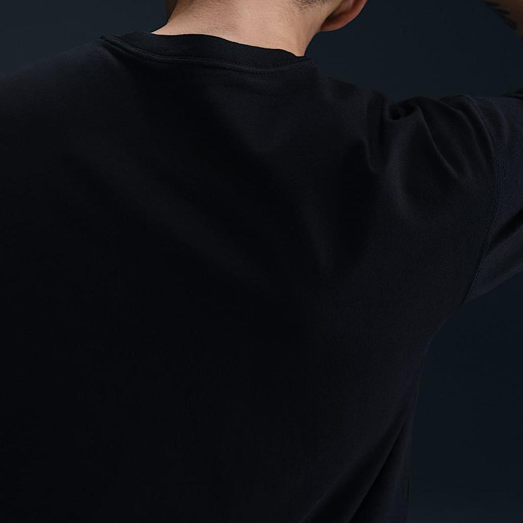 Nike Логотип Удобная Повседневная Дышащая Футболка Мужские Топы Черный Белый HJ3319010
