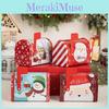Charming Red Christmas Mailbox Decorative Metal Gift Box For Festive Candy Storage