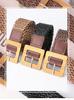 Women S Vintage Woven Belt Wooden Buckle Decorative Dress Waistband