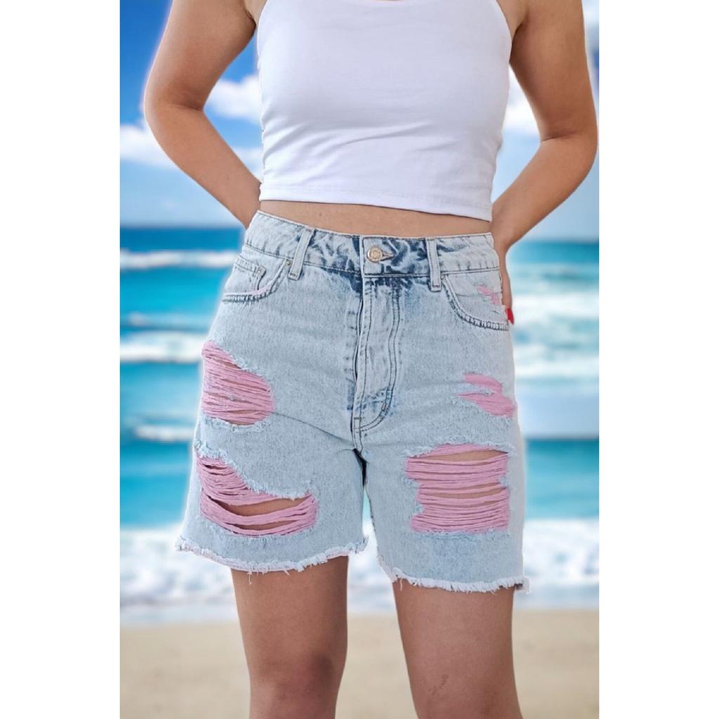 High Waist Torn With Liner Jeans Jeans Shorts