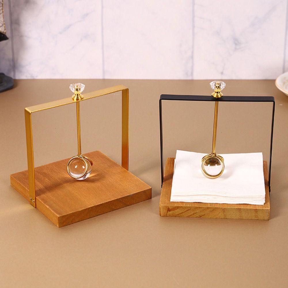 Light Luxury Metal Napkin Holder Creative Tissue Storage Box Tabletop Tissue Rack Restaurant
