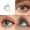FreshGo Soft Color Contact Lens Gray Coloured Contact Lenses for Eyes Cosmetic Beautiy Pupils 1 Pair Yearly Contact Lenses