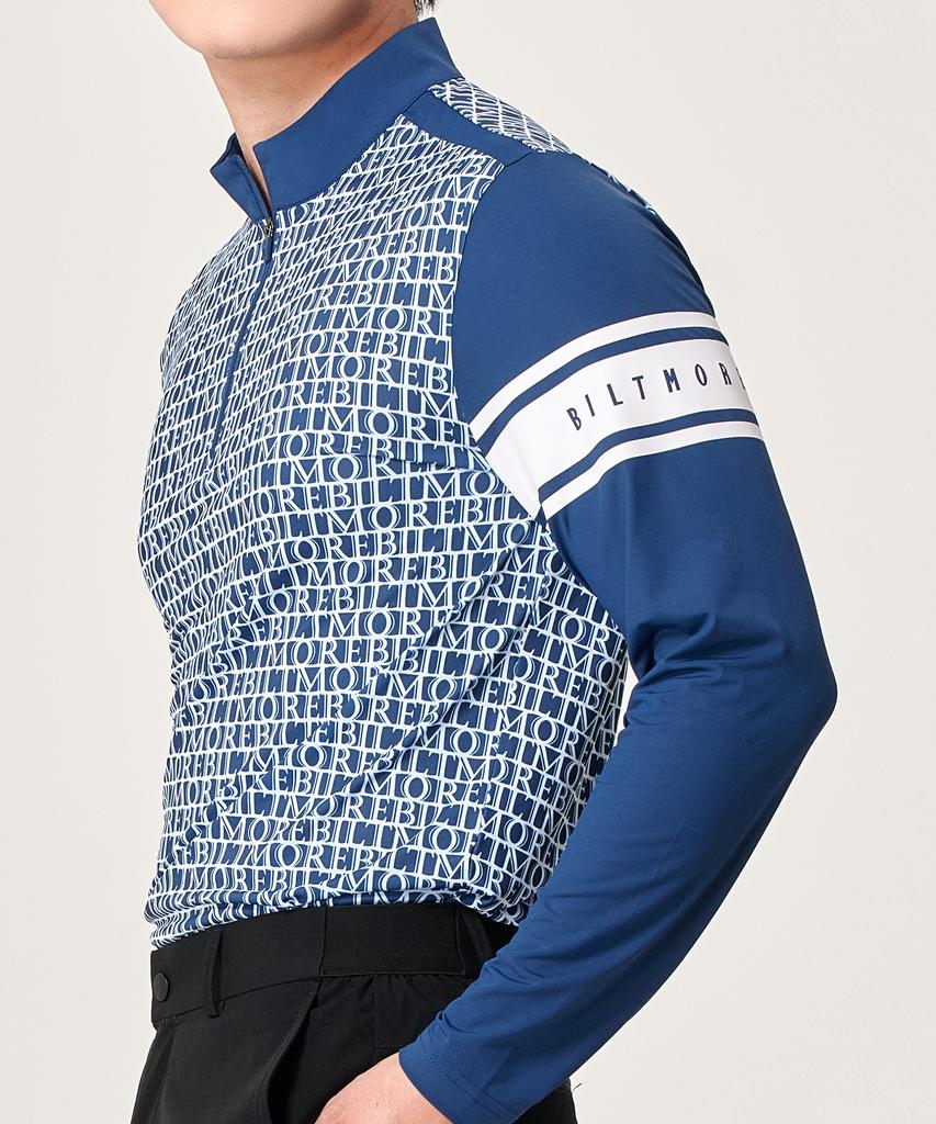 BILTMORE Men'S Golf Logo Play Cooling Zip-Up T-Shirt