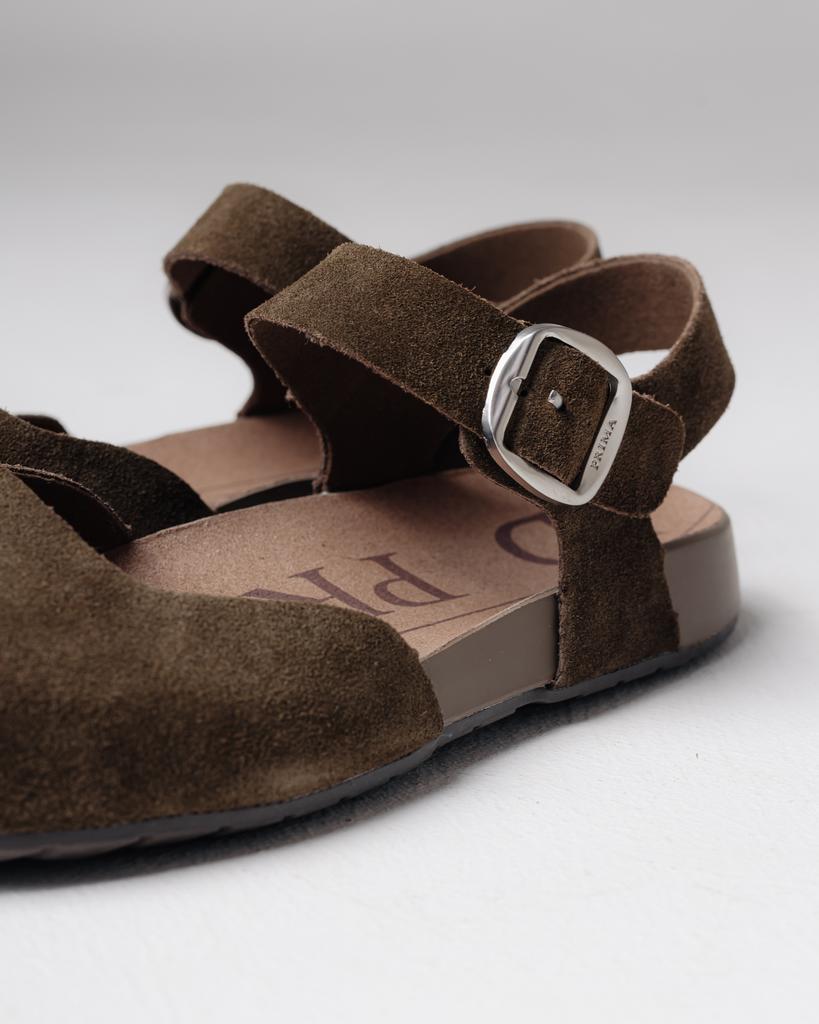 Босоножки с закрытым носом Prima d'Arte 5364 36 хаки замша