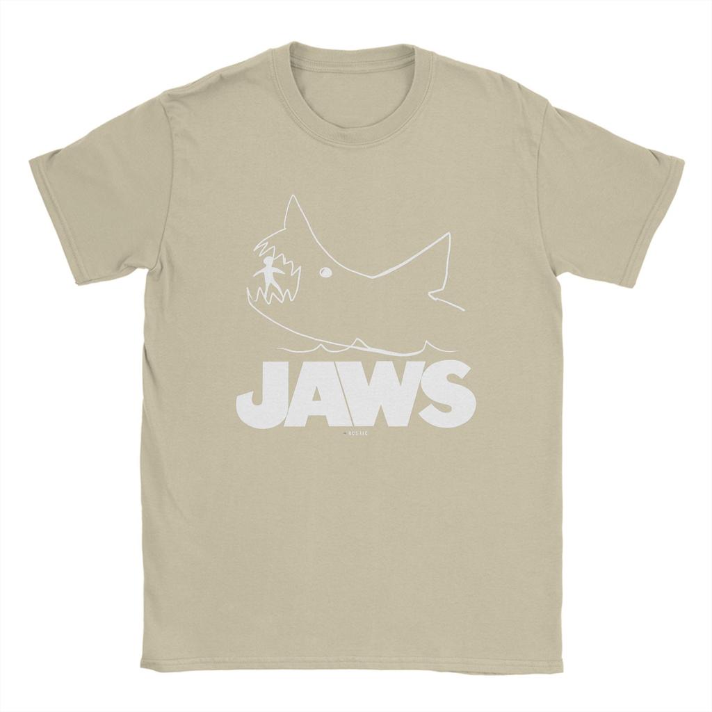Jaws Movie T Shirt Hip Hop T-Shirts Short-Sleeved Vintage Tops Summer 100% Cotton O Neck Plus Size 5XL Tees