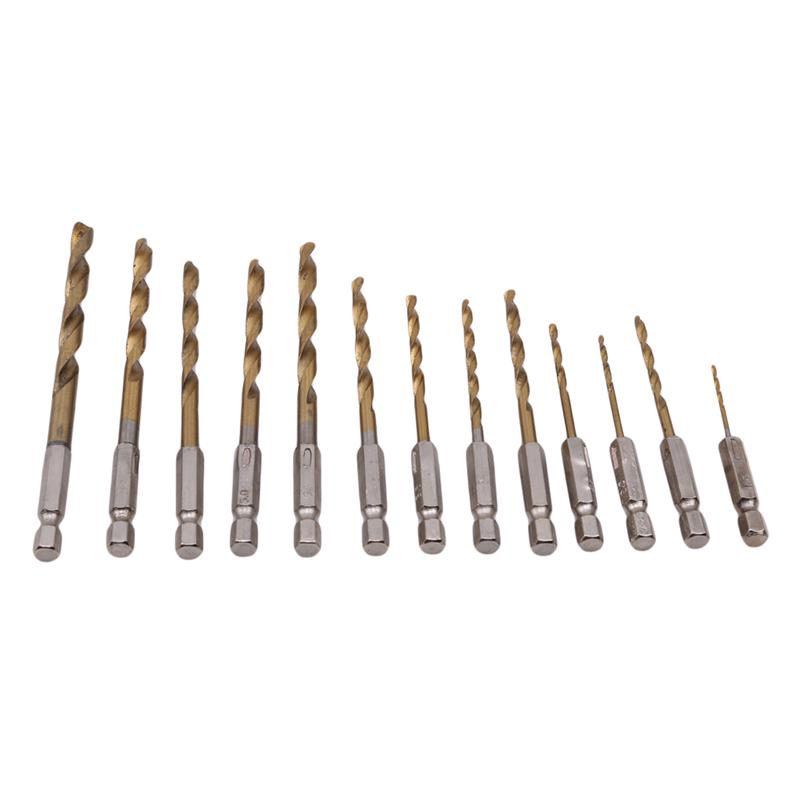 Набор сверл, 13 шт., ручные инструменты, экстрактор, сверла, шесть угловых винтов, металлические деревообрабатывающие инструменты
