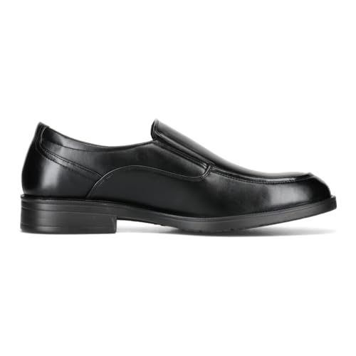 On & Off 762 Men's Waterproof Slip-On Business Shoes, Black, Size 27.5cm, 4E