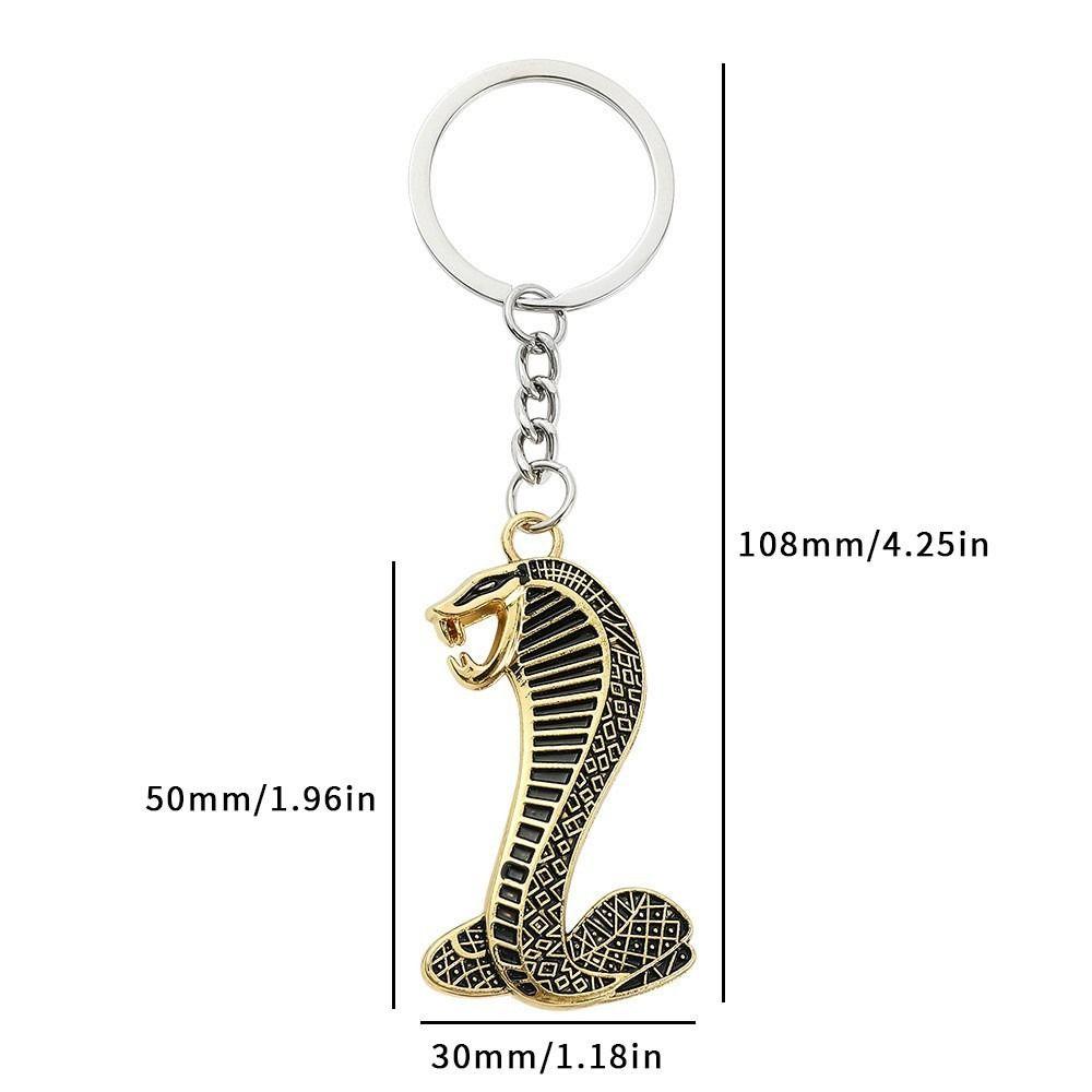 Hollow King Cobra Key Ring Fangs Car Key Chain Bag Ornament King Cobra Keychain  Hanging Accessory