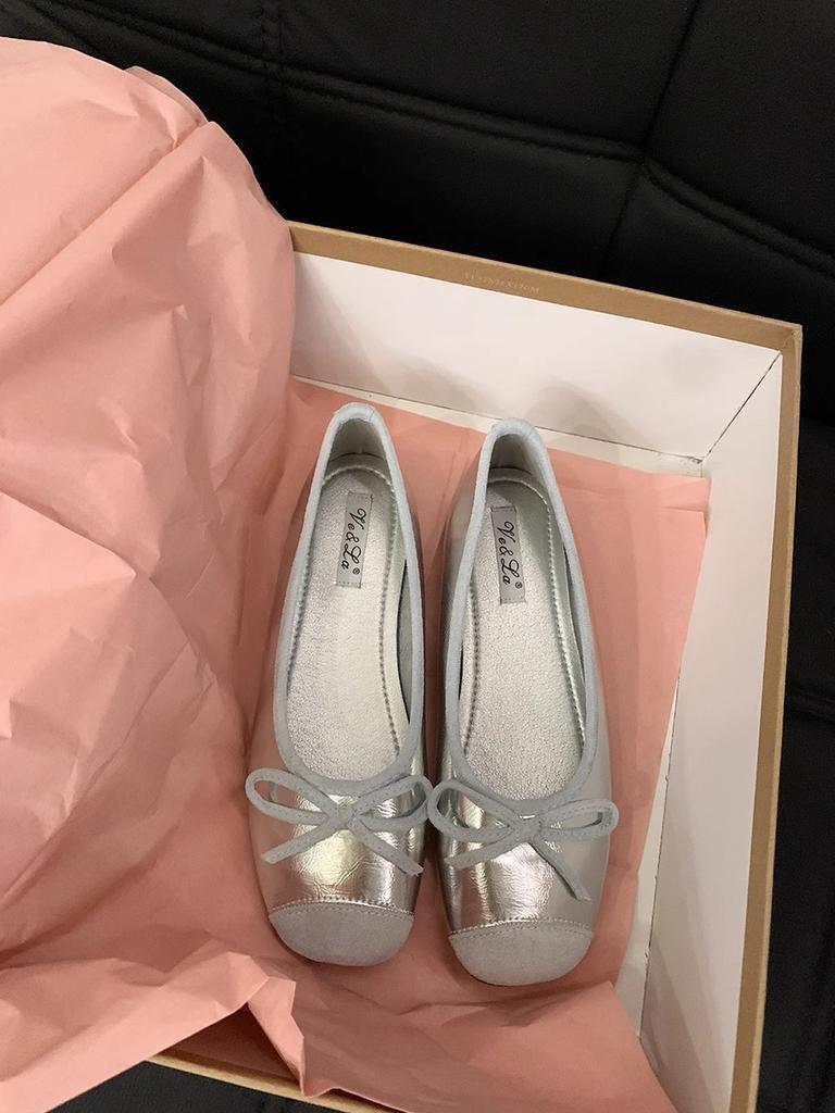 Flat-bottomed versatile bow ballet single shoes women's shoes new spring and summer commuter evening shoes