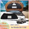Для Honda CR-V 3 CRV RE 2007~2011 Капот Двигатель Звукоизоляционная Прокладка Алюминиевая Фольга Хлопок Звукоизоляционная Крышка Термотепловая Мата Аксессуары