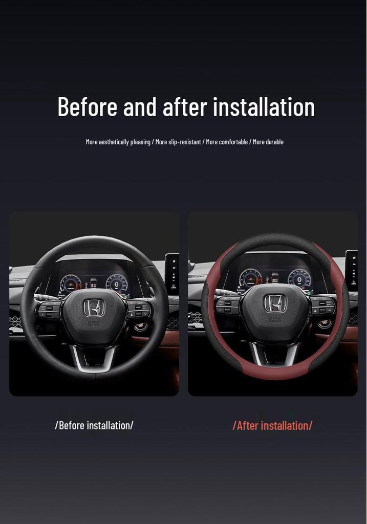 Honda Steering Wheel Cover for CRV, Accord, Civic, Haoying, XRV, Inspire, Odyssey, and Geely.