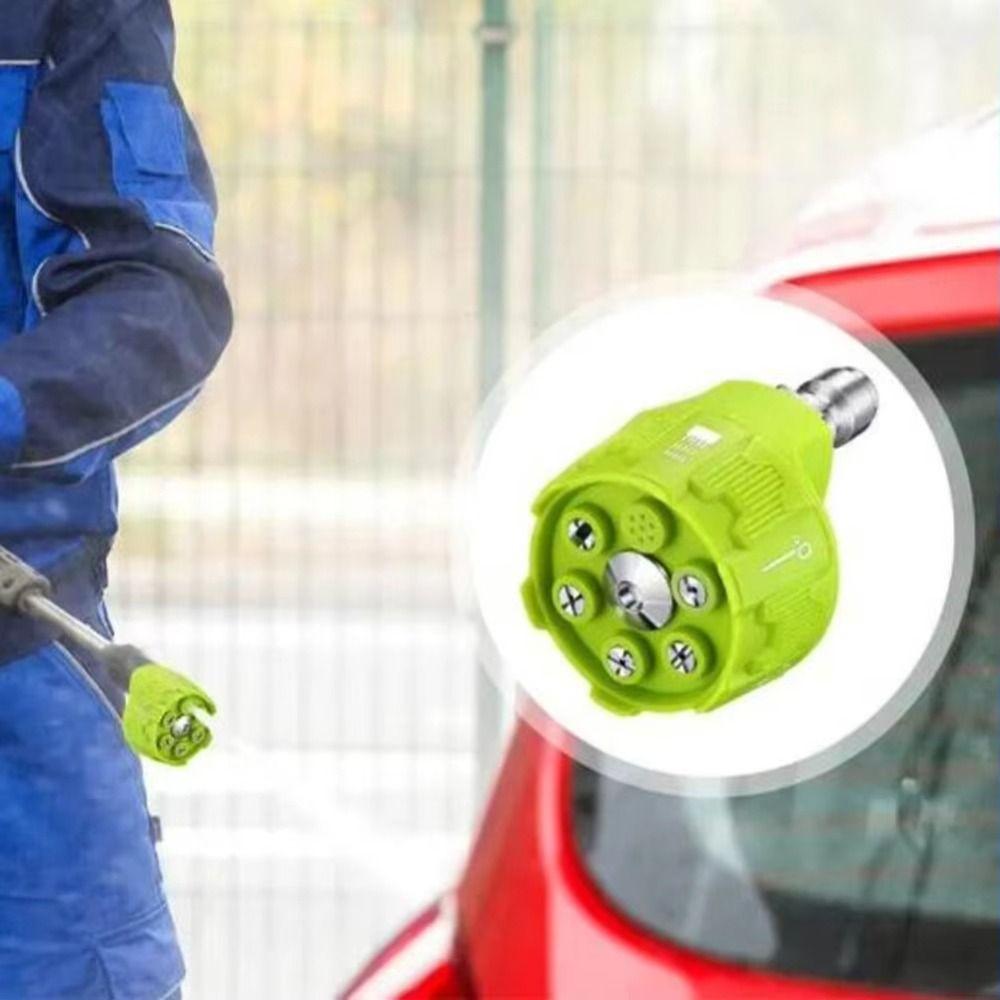 1/4Inch Connector Pressure Washer Nozzle 6in1 Design Pressure Jet Spray Head Garden Cleaning