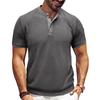 Men's Short Sleeved Textured Knitted Shirt T-shirt Pullover