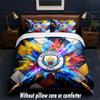 Manchester City Design Bed Bedding Set 1 Duvet Cover + 2 Pillowcases Soft Breathable Household Bed Linens